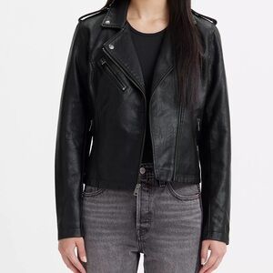 LEVI FAUX LEATHER MOTO JACKET NEW W/TAGS